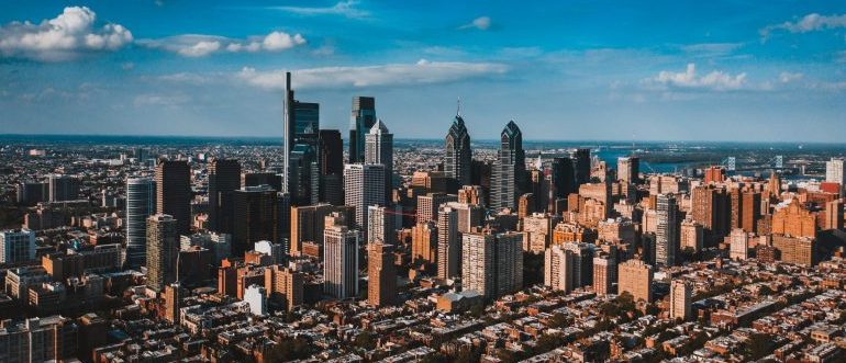 A cityscape of Philadelphia 
