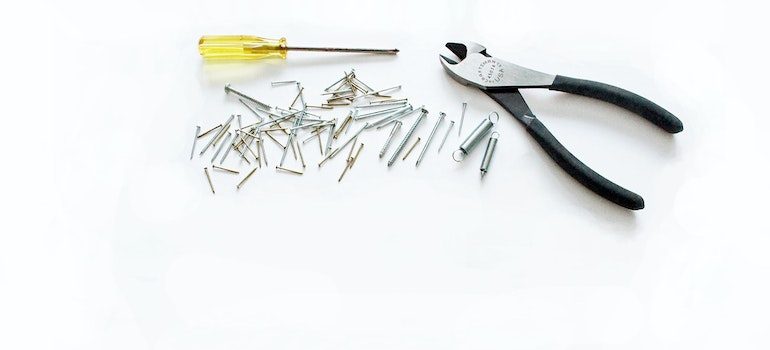 screws, screwdriver and bolts 