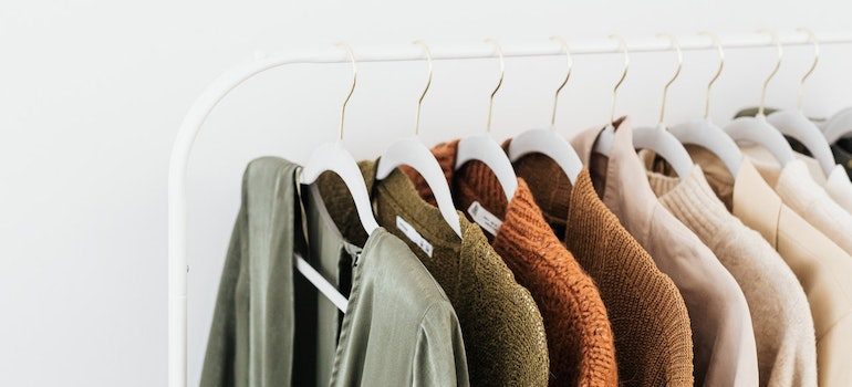 clothes on a hanger 