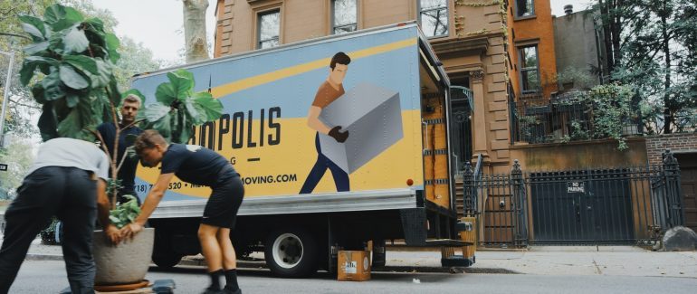 A moving company working