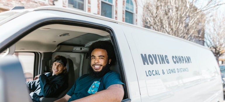 movers in a van
